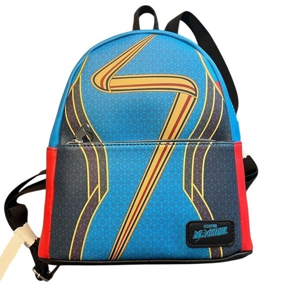 Marvel Ms. Marvel Funko Mini Backpack Blue Geometric Design Collector's Edition - Picture 1 of 7